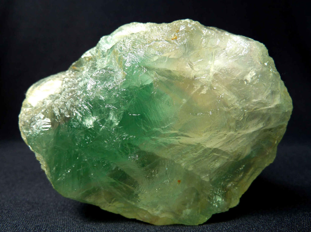 Green white calcium fluoride stone