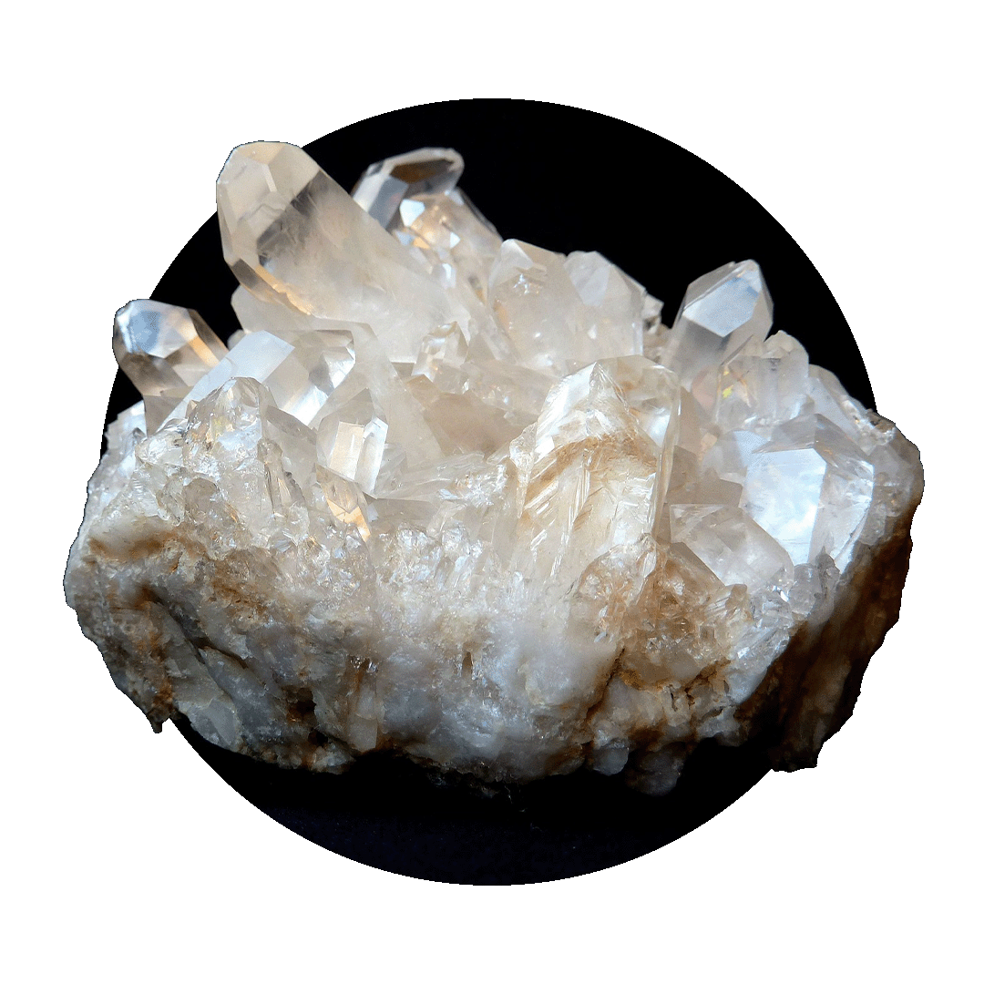 Silicea in solid form as quartz
