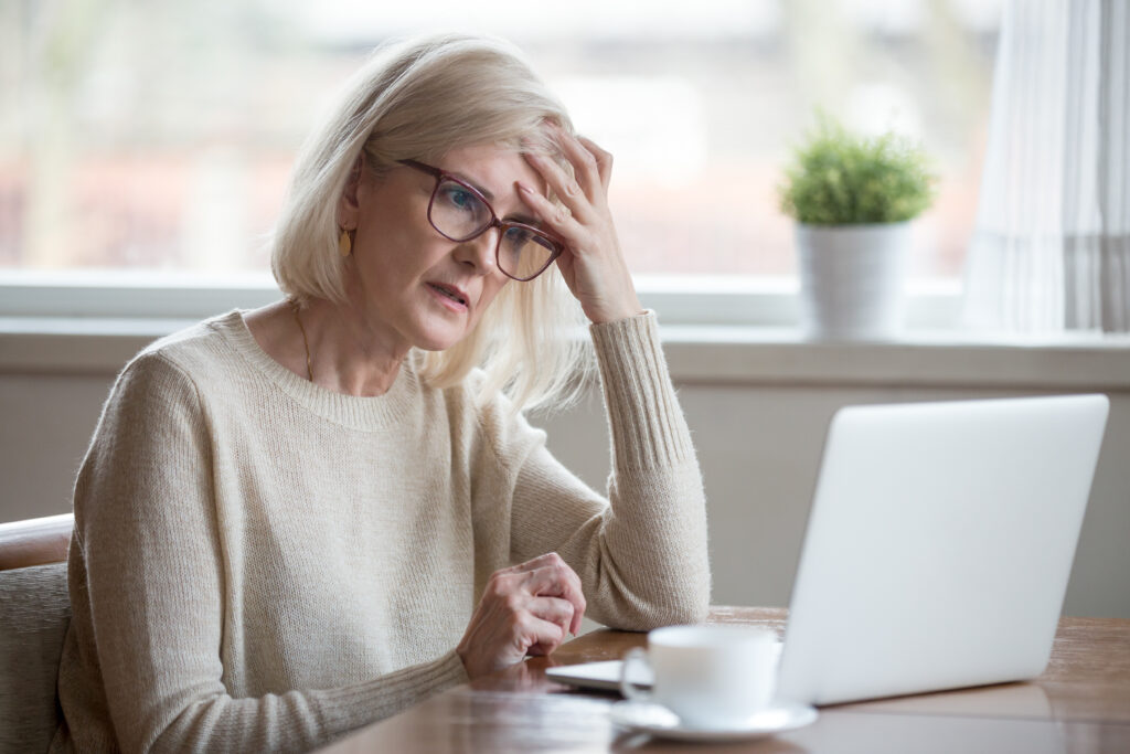 Menopausal woman with stress