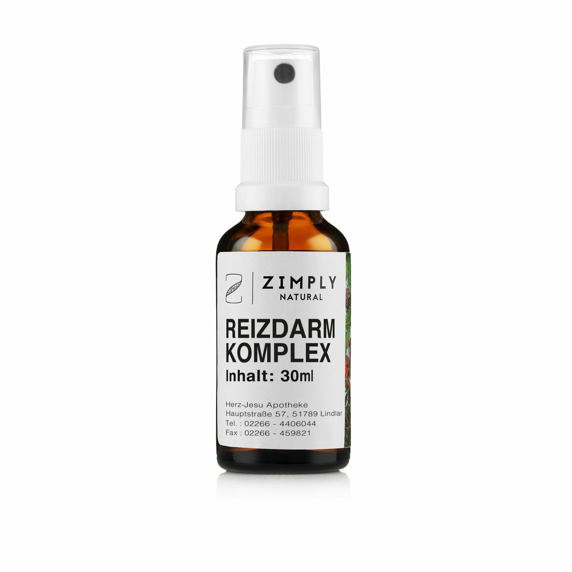 The Zimply Natural Irritable Bowel Complex mixture for spraying into the mouth.