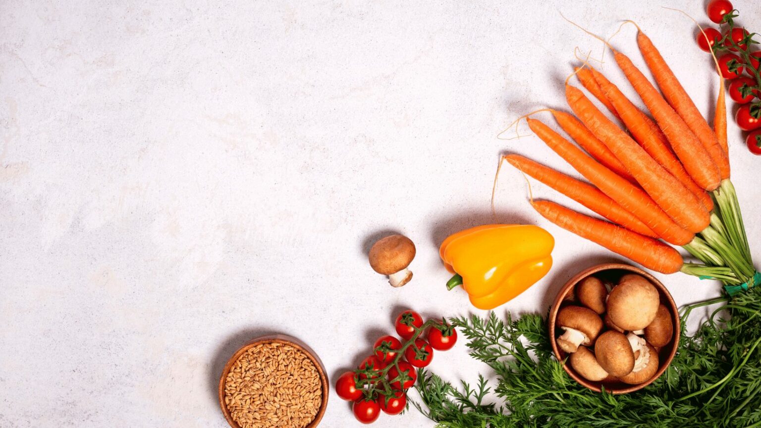 veganuary webinar cover picture with vegetables on a surface