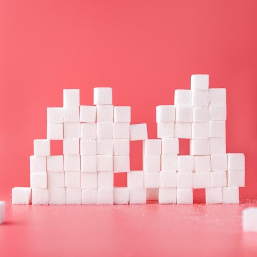 Stacked sugar cubes